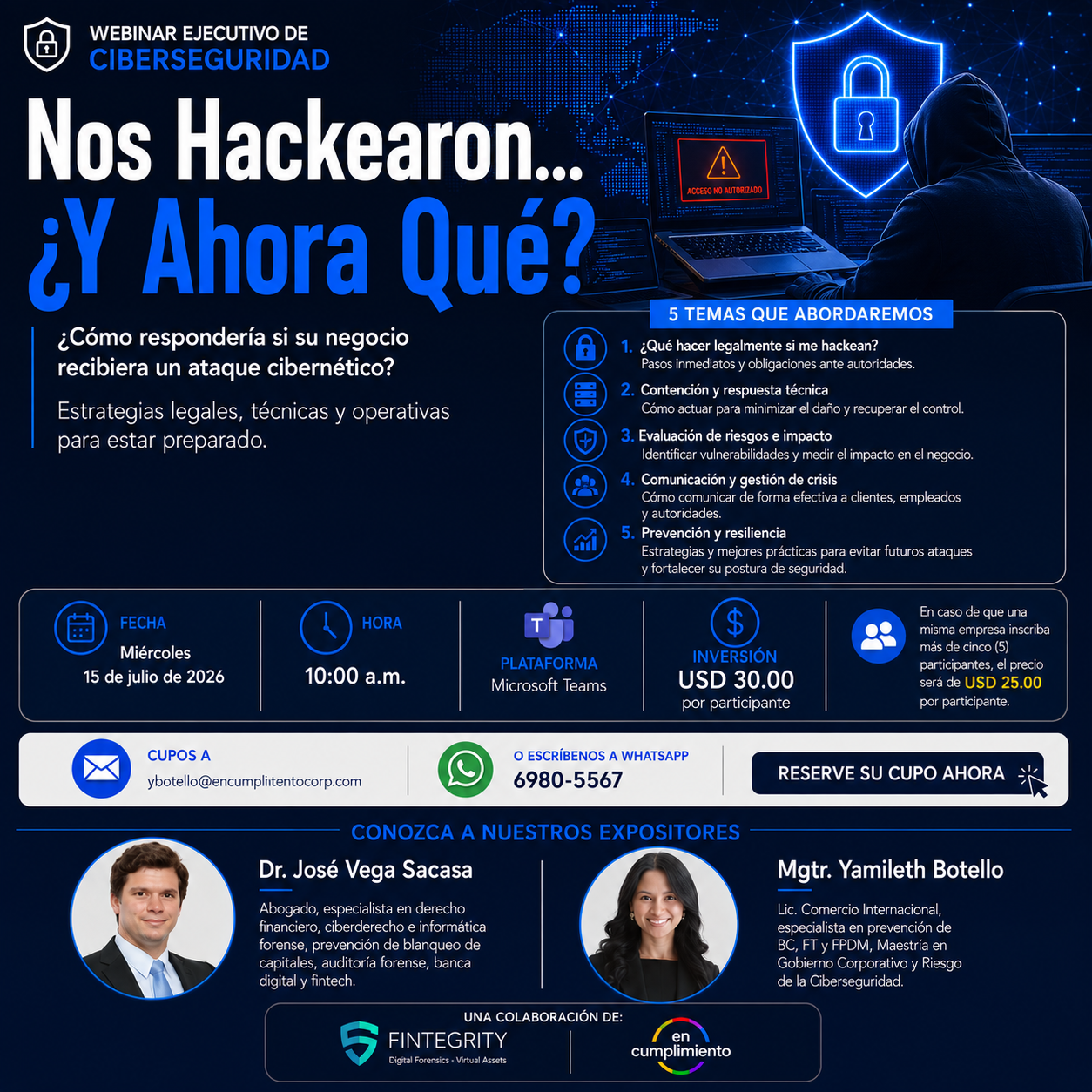 Webinar Nos Hackearon... ¿y ahora qué?